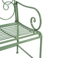 thumbnail image 5 of Christopher Knight Home 41" Ornate Metal Garden Bench, Vintage 2-Seat Outdoor Patio Bench, Matte Green, 5 of 9