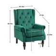 thumbnail image 5 of Miniyam Velvet Armchair with Wood Frame, Modern Accent Chair Lounge Chair with Sturdy Wood Legs, for Living Room Bedroom,Green, 5 of 12