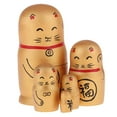 thumbnail image 3 of TISHITA Maneki Neko Russian Babushka Matryoshka Nesting Dolls New Year Gift 5pcs Set, 3 of 8