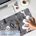 thumbnail image 4 of Long Mouse Pads for Desk,Halloween Gray Ghosts Cats and Pumpkins Desk Mats on Top Of Desks, Desk Mouse Pad Extra Large with 3mm Non-Slip Base and Stitched Edge for Gaming,Office,Work,Home 35.4x15.7in, 4 of 5