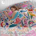 thumbnail image 4 of Cute Graffiti Bedding Duvet Cover Set Twin Size 4 Pieces LOVE Car House Abstract Modern Bedding Set with Zipper Closure, 1 Comforter Cover 68x86 Inches 1 Flat Sheet & 2 Pillow Cases, 4 of 7