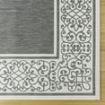 thumbnail image 3 of Gertmenian Paseo Tedo Transitional Damask Dk Gray/White Outdoor Area Rug, 8x10, 3 of 7