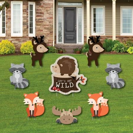 Woodland Creatures Yard Sign Outdoor Lawn Decorations Baby