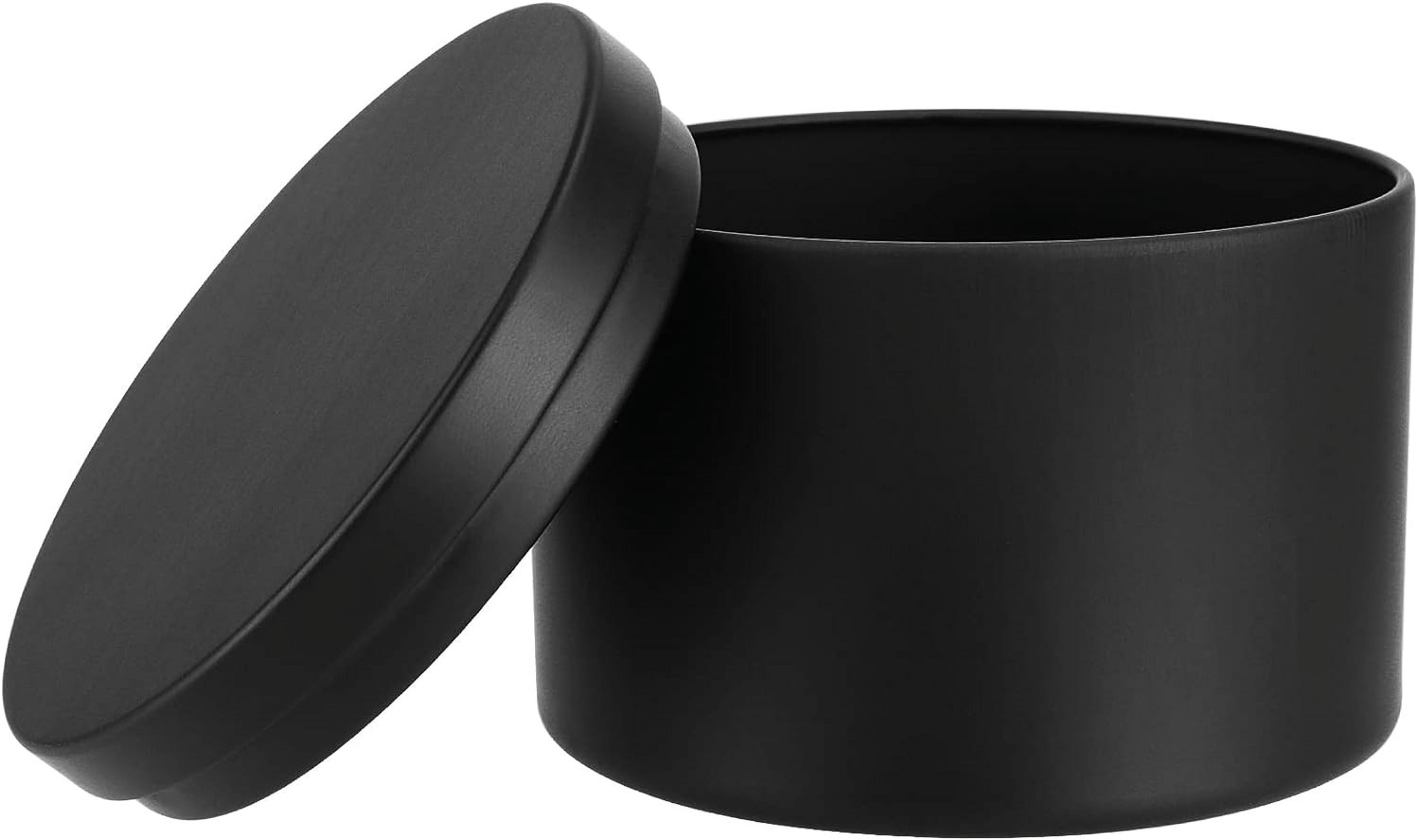 Candle Tin with Lids,Bexikou 10 Pieces Black 8oz Candle Containers, Empty Candle Containers for Candles DIY Set, Candle Jars for Candle Making