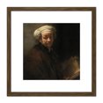 thumbnail image 1 of Rembrandt Zelfportret Als De Apostel Paulus 8X8 Inch Square Wooden Framed Wall Art Print Picture with Mount, 1 of 4