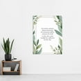 thumbnail image 4 of Matthew 6:34 Live in the Moment Jesus Christ Christian Bible Faith God Quote Green Flowers Artwork Extra Large XL Wall Art Poster Print, 4 of 5
