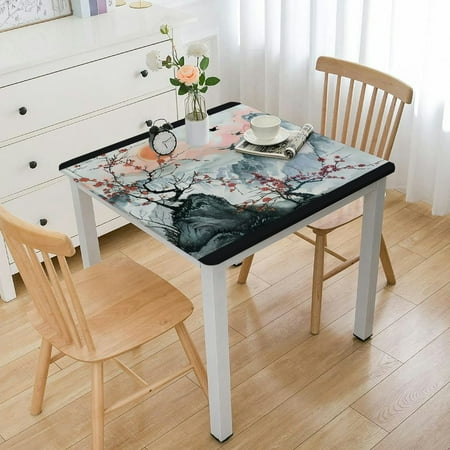

Facannap Bird Tree Mountain Square Tablecloth 100% Polyester Fiber 52*52