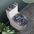 thumbnail image 2 of HELLHERO Toilet Lid Covers Set with Elastic Edge 2-Piece Lid Cover Set for Toilet 17"x21" for Adjustable, 2 of 5