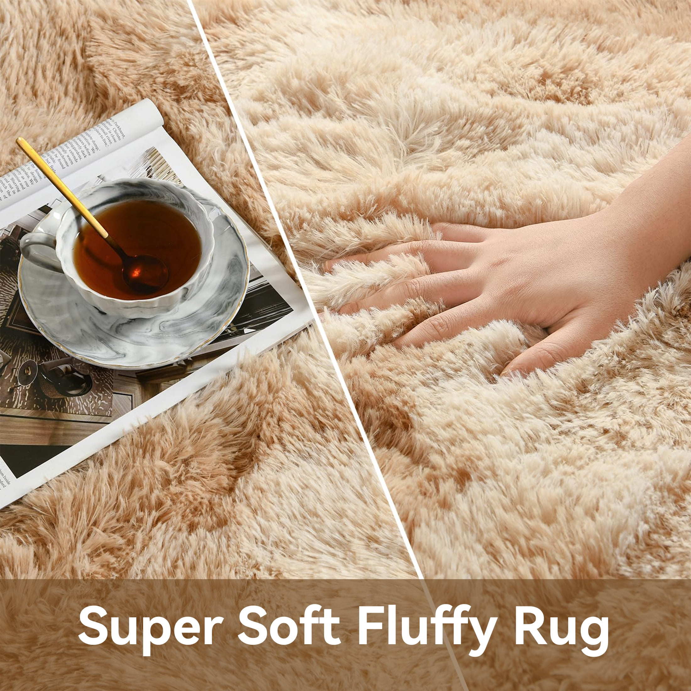 HioHa 8'x10' Area Rugs for Living Room Large Soft Carpets for Bedroom Office, Machine Modern Dining Room Non-Slip Traditional Plush Rugs