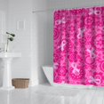 thumbnail image 2 of Pink Ribbon Pattern Shower Curtain 84"x72" ,Bathroom Decorative Shower Curtains Set with 12 Hooks,Modern Waterproof Washable Shower Curtain, 2 of 6