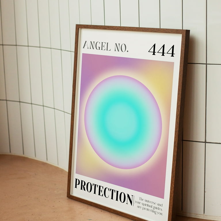 Poster Angel Numbers FEOFTIE – Set 3 Stampe Gradienti Spirituali 30x40 Cm, Arredo Boho Preppy - 3