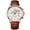 B-576 Rose Shell White Surface Blue Needle Brown Belt, variant on New Fashion Business Three-Eye Chronograph Genuine Leather Luminous Watch Steel Band Personalized Men's Waterproof Quartz Watch