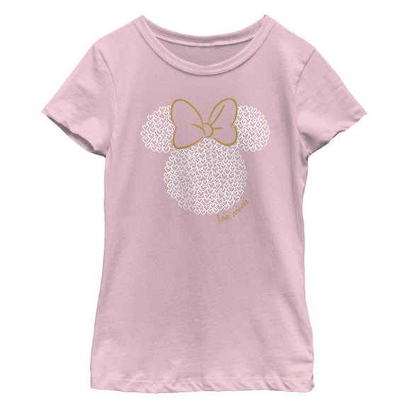 Girl's Minnie Mouse Heart Silhouette  Graphic T-Shirt