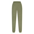 thumbnail image 6 of Hogleaql Women's Plus Size Fleece Jogger Sweatpants Comfy Workout Elastic Waist Pants with Pockets Athletic with Cinched Cuffs Drawstring Loose Sweatpants Green 2XL, 6 of 7