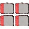 thumbnail image 2 of ZHAOCHENG Juego de 4 bolsas portaequipajes Talla L, Rojo, 2 of 4