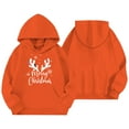 thumbnail image 6 of FUZHIQ Hoodie for Girls Christmas Tree Graphic Print Long Sleeve Tops Comfy Plus Size Hoodies Kids Pullover Sweatshirts Orange for 11-12 Years, 6 of 6