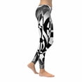 thumbnail image 3 of SUNENAT Music Clefs Music Note Lines Stretchy Capri Leggings Skinny Yoga Sports Pants Extra Large, 3 of 4