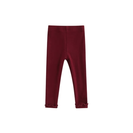 

Toddler Baby Girls Boys Leggings Tights Ribbed Solid Ruffle Elastic Waist Pants Trousers Casual Fall Winter Clothes