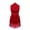 Burgundy, variant on CHICTRY Kids Girls Sequins Rhinestones Jazz Latin Dance Leotard Dress Sleeveless Tassels Dance Wear