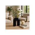 thumbnail image 4 of Decorative Horseshoe Inspired Ceramic Vase for Living Room Decor - Modern Home Decor Accent for Room, Bedroom, or Office Spaces - Elegant Flower Vase for House and Table Display - 8", Blue, 4 of 13