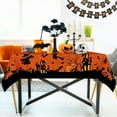 thumbnail image 2 of Halloween Square Tablecloth 60×60 Inch,Halloween Orange Tablecloths Halloween Spider Web Washable Table Cover, Halloween Decoration Table Cloths for Party Picnic Dinner Table Decor, 2 of 6
