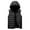 Black, variant on ZUKMRJPC Men's Puffer Vest Lightweight Full Zip Removable Hood Sleeveless Jacket Warm Outdoor Padded Vest with Zipper Pockets