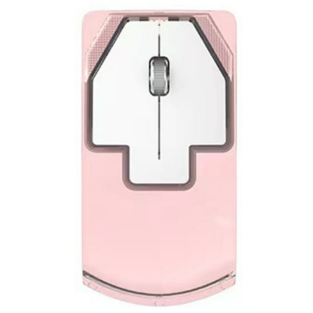 TFixol Silent Pink Wireless Bluetooth 5.0 Tri-Mode Mouse with 1600 DPI and Type-C Charging