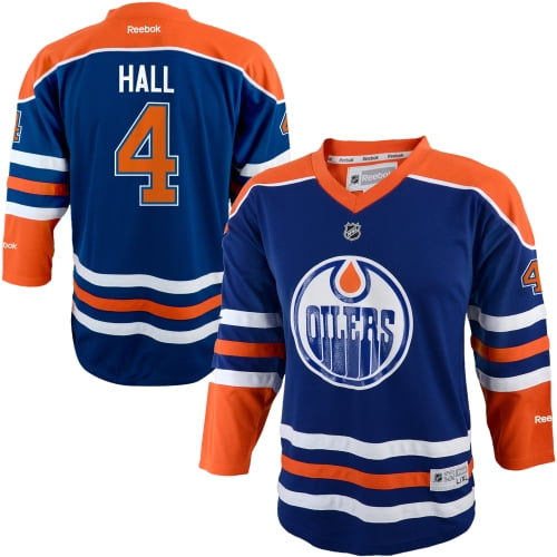 Taylor Hall Edmonton Oilers Reebok Youth Replica Player Hockey Jersey Navy Blue L XL by Outerstuff