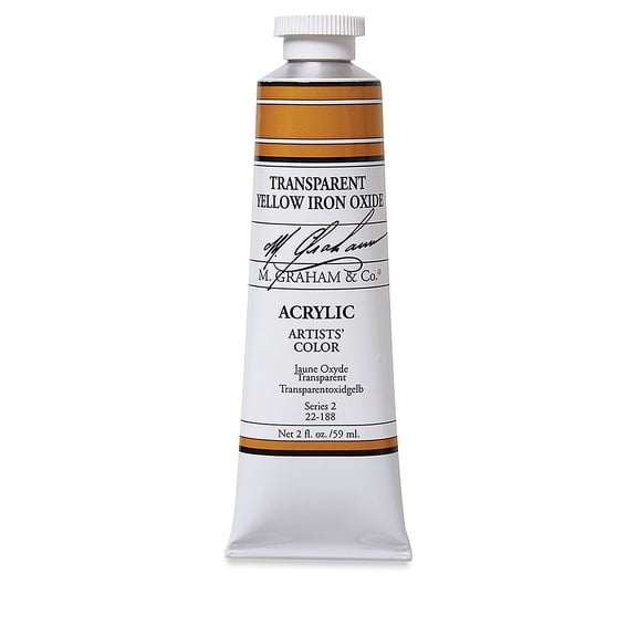 M. Graham Artists' Acrylics - Transparent Yellow Oxide, 2 oz tube