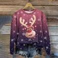 thumbnail image 2 of Futezty Christmas Sweatshirts for Women Novelty Funny Santa Xmas Tree Graphic Pullover Tops Loose Casual Fleece Shirts, 2 of 4