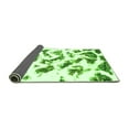 thumbnail image 2 of Ahgly Company Indoor Round Abstract Green Modern Area Rugs, 5' Round, 2 of 4
