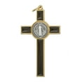 thumbnail image 2 of 3" Gold-Tone St. Benedict Crucifix Pendant with Brown Enamel Inlays, 2 of 2