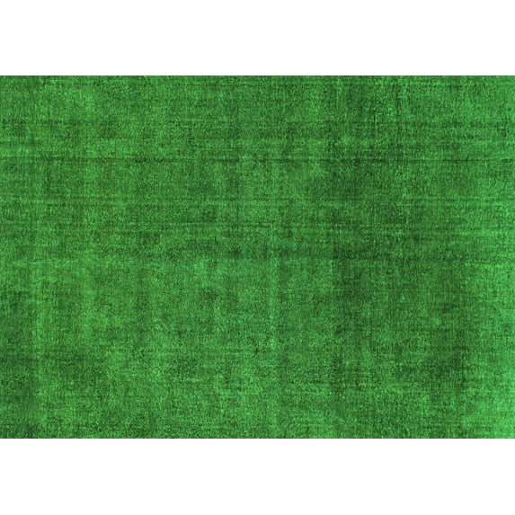 Ahgly Company Indoor Rectangle Abstract Green Modern Area Rugs, 2' x 5'