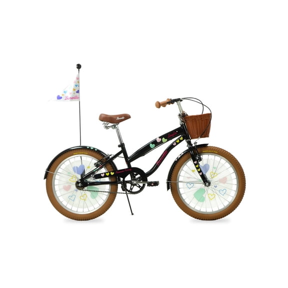 Bicicleta BENOTTO City LAYLA R20 1V. Niña Frenos 'V' Acero Negro Calcomania Corazones Multicolor Talla:UN