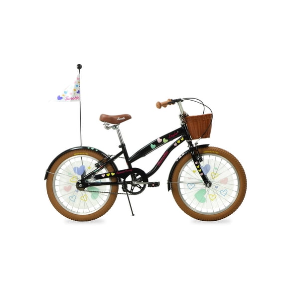 Bicicleta BENOTTO City LAYLA R20 1V. Niña Frenos 'V' Acero Negro Calcomania Corazones Multicolor Talla:UN