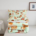 thumbnail image 5 of Manfei Cartoon Puppy King Size Comforter Sets, Love Heart Dog Comforters King Size, Green, Reversible, 3-Piece, 1 Comforter and 2 Pillowcases, 5 of 7