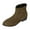 Army Green, variant on Army Green Ladies Side Zipper Ankle Boots With Suede Material For Fashionable Casual Fall Winter Low Heel Wear