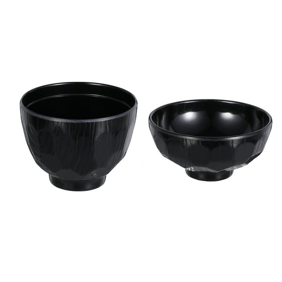 MEIBUTYUP Black Japanese Miso Soup Bowl, Craftsmanship, Perfect Size for Serving, 1 Piece