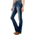 thumbnail image 4 of Women's Luscious Curvy Bootcut Mid-Rise Stretch Juniors Jeans, 4 of 6