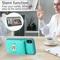 thumbnail image 3 of Phone Case for iPhone Xs X 10 10s Wallet Cover with Credit Card Holder Shoulder Crossbody Strap Long Lanyard Leather Cell Accessories iPhoneX iPhoneXs iPhone10 i PhoneX SX 10x 10xs X’s Women Men Green, 3 of 15