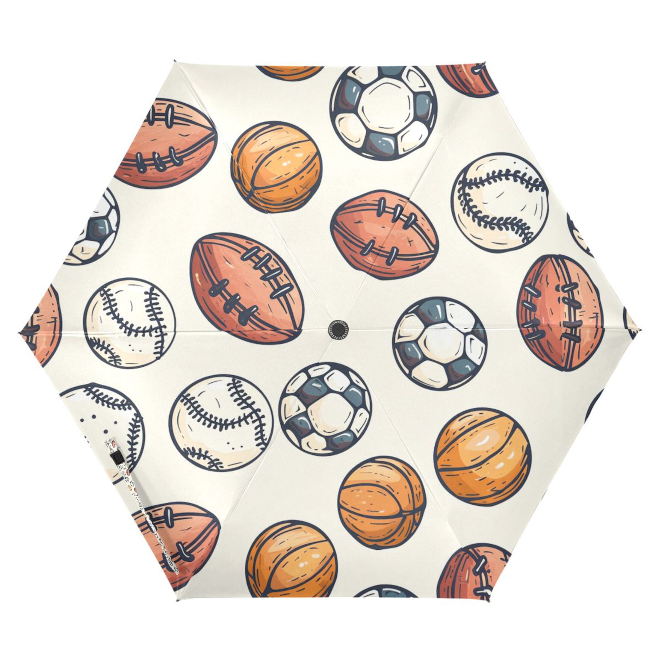 Compact Sun Umbrella Windproof Travel Umbrellas for Rain Strong Portable UV Protection Rugby Baseball Soccer Basketball