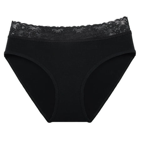 

YUUZONE Stretchy Lace Trimmed High Waist Panties Bikinis Underwear Panty Briefs Underpants Comfortable Hipster for Womens