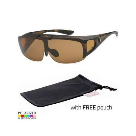 Polarized Sunglasses Cover Put Wear fit over Prescription Driving Torto