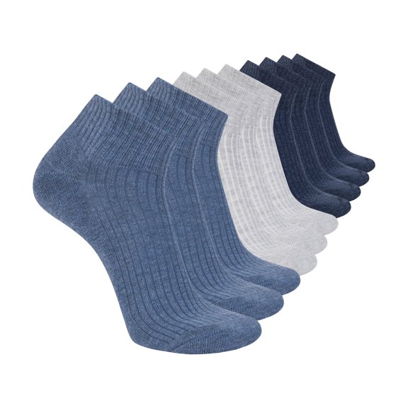 Calcetines Skechers para Hombre 10 Pares, Media Felpa Clásicos de Corte Cuarto