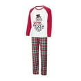 thumbnail image 3 of Christmas Family Matching Pajamas Sets Christmas PJ's Letter Print Top and Plaid Pants Jammies Sleepwear, 3 of 10