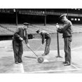 thumbnail image 2 of Groundskeepers Preparing Home Plate For The World Series History (36 x 24), 2 of 2
