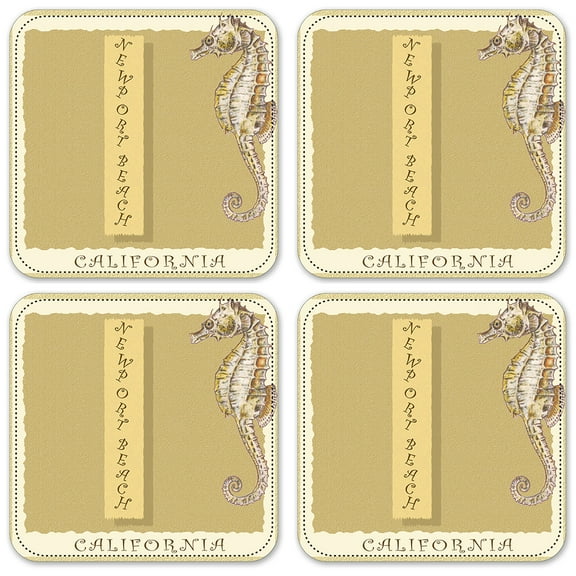 Vinyl Drink Coasters - Set of 4 - Colors of Florida