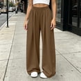 thumbnail image 3 of SYwaren Wide Leg Sweatpants for Women Casual Loose Fall Comfortable Solid Elastic Waist Pocket Full Length Pants, 3 of 9