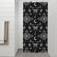 thumbnail image 2 of Black White Gothic Skull Butterfly Moon Pattern Shower Curtain 36"x72" ,Bathroom Decorative Shower Curtains Set with 12 Hooks,Modern Waterproof Washable Shower Curtain, 2 of 6