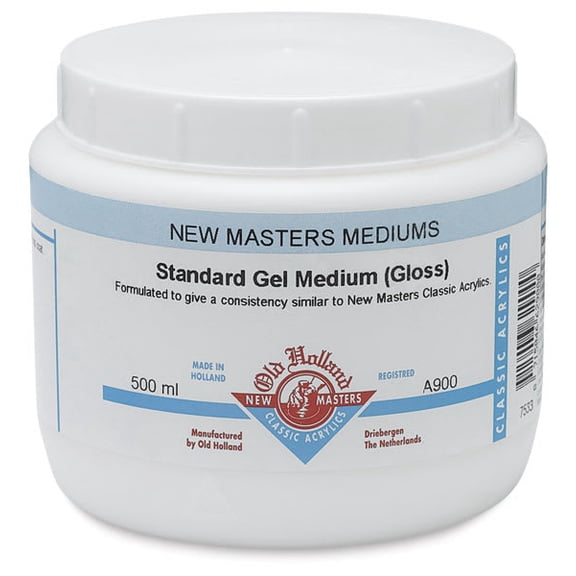 Old Holland New Masters Standard Gel Medium - Gloss, 500 ml jar
